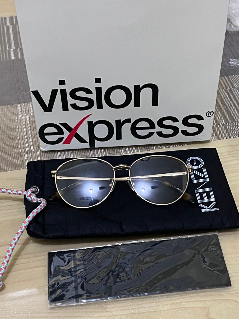 Kenzo Gold Eyeglasses Frame (Category: Sunglasses & Eyewear) located in Mandaluyong City. Submitted by nami.declutters (Listing ID 1315044552, Image 1). Description: - bought from greenbelt vision express - with receipt - brand new; never been used srp: ₱ 9,990.