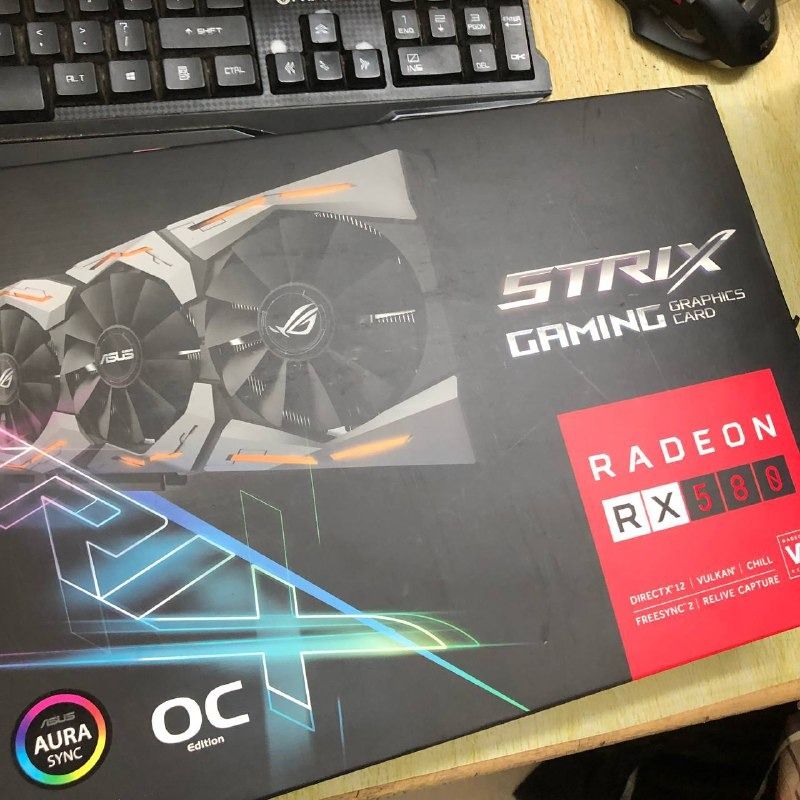 Restock AMD RX 580 8GB Gaming ROG Strix FULLSET Used Graphics Card Murah