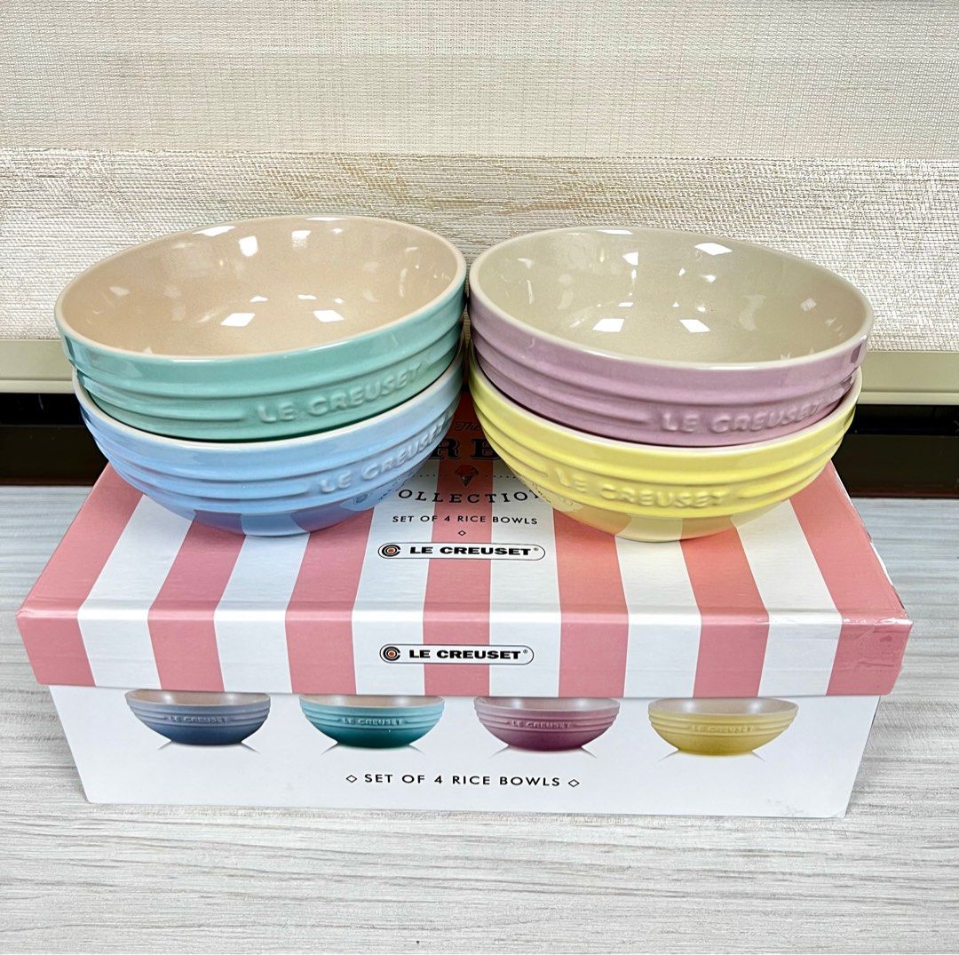 Le Creuset 飯碗13cm 4件裝禮盒裝, 傢俬＆家居, 廚具和餐具, 餐具和
