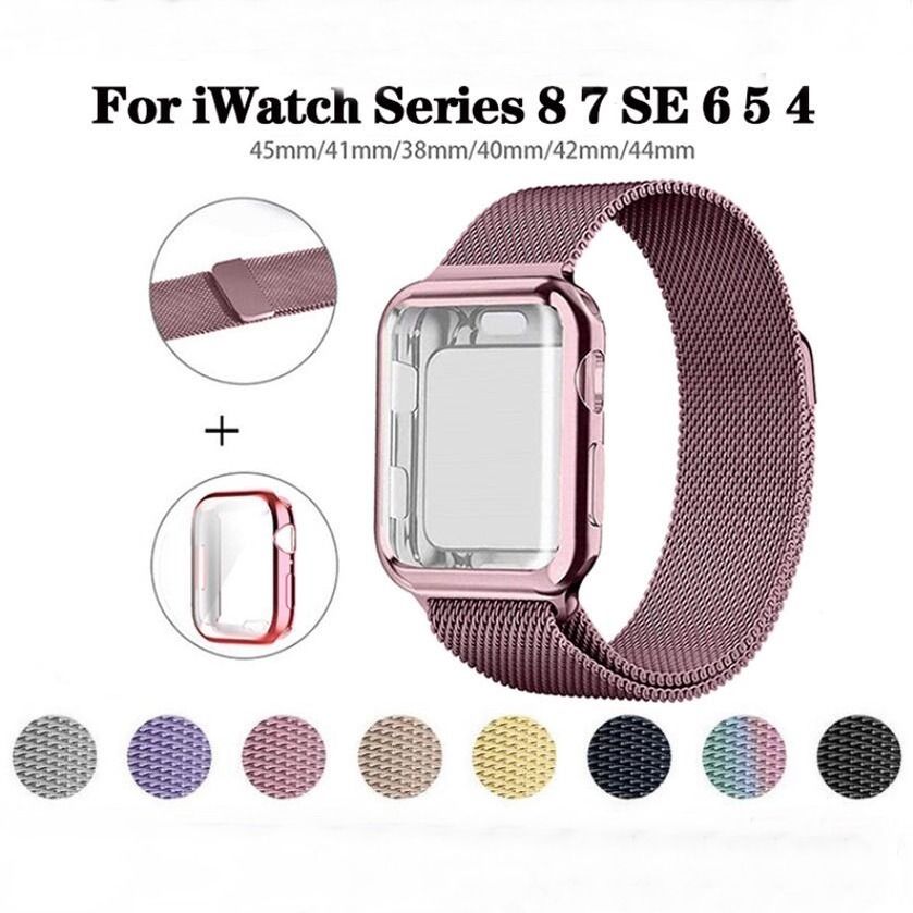 Magnetic Strap case for Iwatch Band 45mm 44mm 40mm 41mm 42mm 38mm 45 Mm Metal Strap Iwatch Series 6 7 5 Se 8 Bracelet Mobile Phones Gadgets Wearables Smart Watches on Carousell