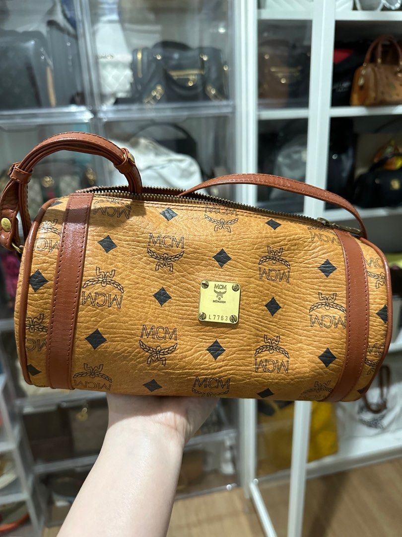 Mcm Cognac papillon type Bag (Category: Luxury Bags & Wallets) located in Angeles City. Submitted by lancecamino (Listing ID 1314992717, Image 1). Description: Mcm Cognac 2 way Bag In very Good Condition Rank A.