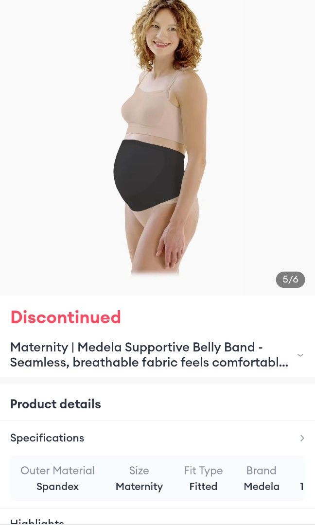 Medela Supportive Belly Band (L) (Category: Maternity Care) located in Quezon City. Submitted by iceegems (Listing ID 1315067152, Image 2). Description: - Slightly used. I prefer to use my maternity tank top back then. - provides light support for your lower back and belly. - breathable fabric - bought for 1k in L*zada - letting it go for FREE!.