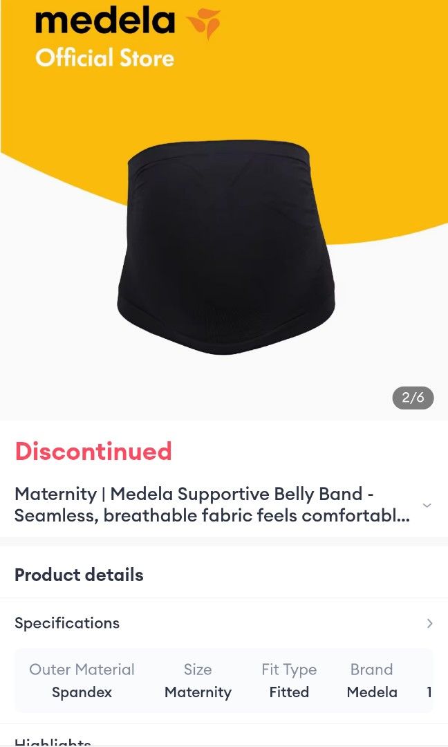 Medela Supportive Belly Band (L) (Category: Maternity Care) located in Quezon City. Submitted by iceegems (Listing ID 1315067152, Image 3). Description: - Slightly used. I prefer to use my maternity tank top back then. - provides light support for your lower back and belly. - breathable fabric - bought for 1k in L*zada - letting it go for FREE!.
