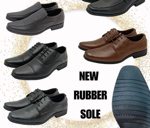 Men Classic Black Brown Formal Shoes Series New Arrival with Rubber Soles
