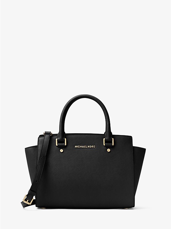 Michael Kors Bag Selma Medium in Black Women s Fashion Bags Wallets Cross body Bags on Carousell