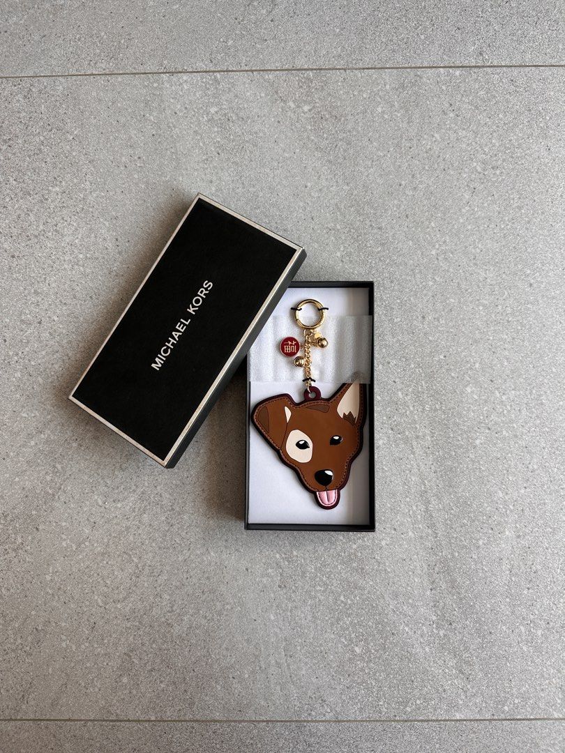 Michael Kors Dog Spot Leather Key Charm Luxury Accessories on Carousell