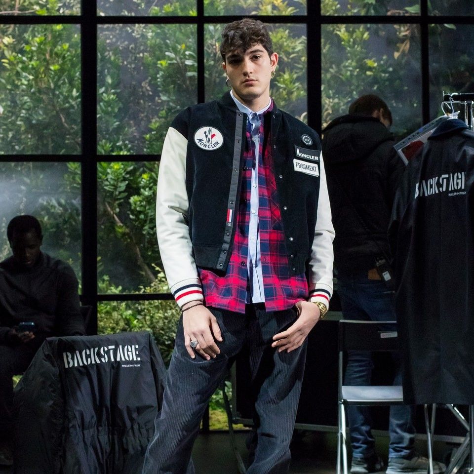 MONCLER x FRAGMENT Sven Velvet Varsity Jacket Men s Fashion Coats Jackets and Outerwear on Carousell