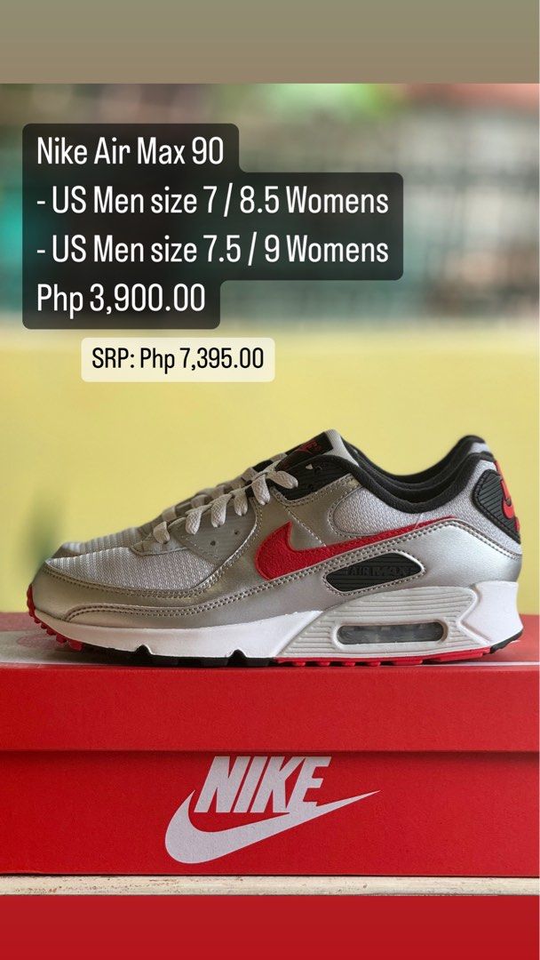 Nike Air Max 90 US Men size 7 8.5 Womens and 7.5 Mens 9 Womens Men s Fashion Footwear Sneakers on Carousell
