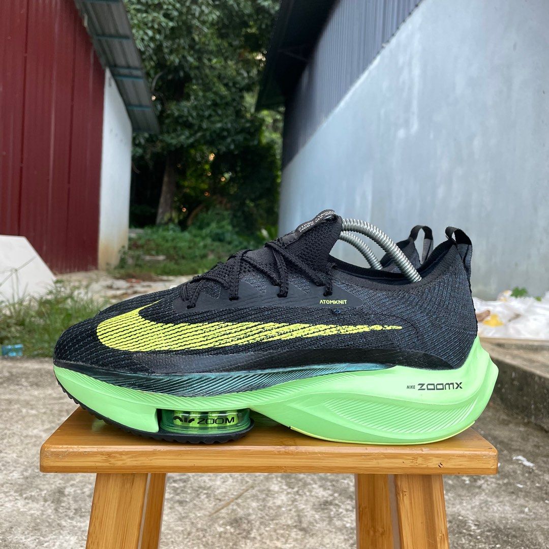 Nike Air Z00m Alphafly Black Lime Green 7.5UK RM15O Sports Equipment Other Sports Equipment and Supplies on Carousell