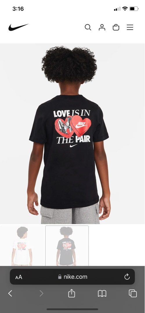 Nike Kids Love is in the Air T Shirt Babies Kids Babies Kids Fashion on Carousell