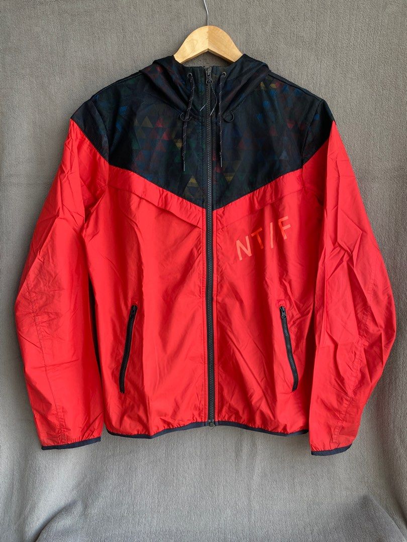 Nike NT/F Windbreaker Jacket colorblock Red/Black Unisex Running