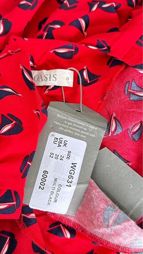 OASIS Women Red Boat dress