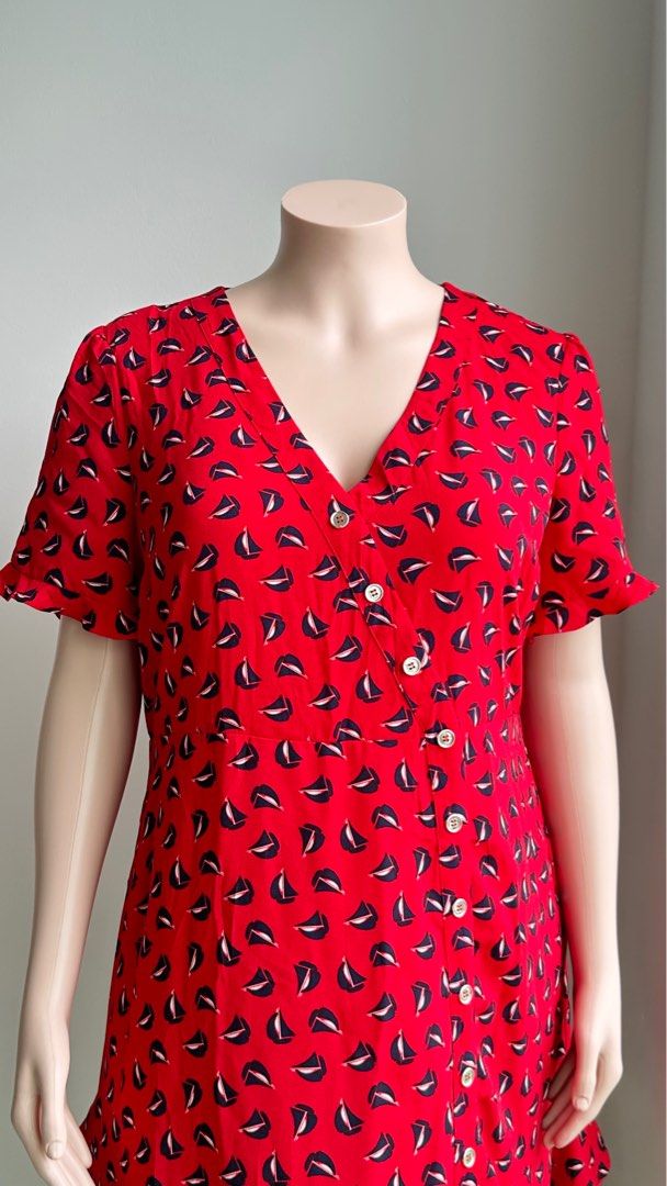 Oasis red boat dress sales