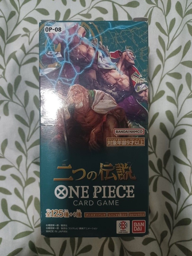 One Piece Card Game Two Legends (Category: Card Packs) located in Mandaluyong City. Submitted by dear_ipay (Listing ID 1315109588, Image 1). Description: -24 packs -opened -Minor dents on box -Original price is ₱2,800.