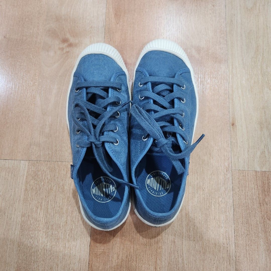 palladium women s comfort flex lace blue canvas sneakers Women s Fashion Footwear Sneakers on Carousell