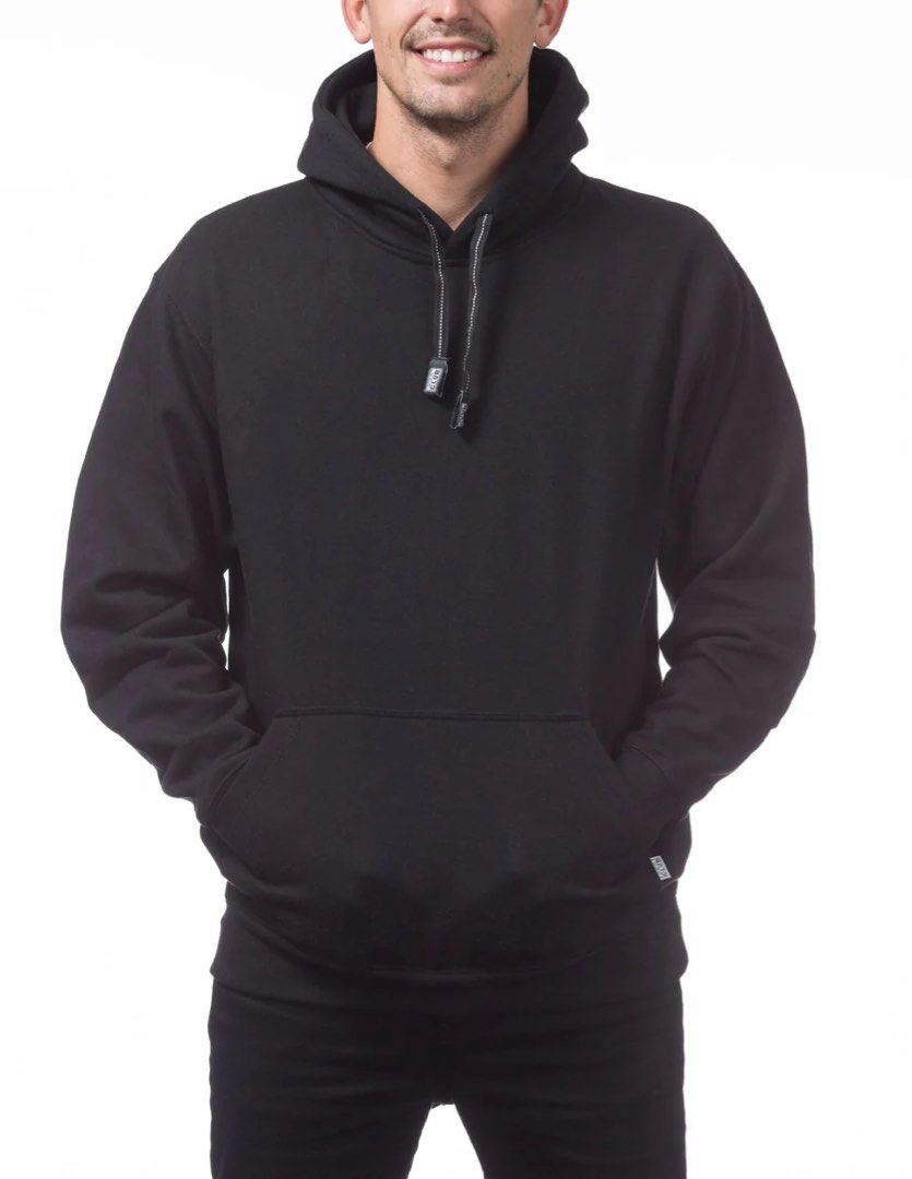 PRO CLUB HEAVYWEIGHT PULLOVER HOODIE, Fesyen Pria, Pakaian Baju