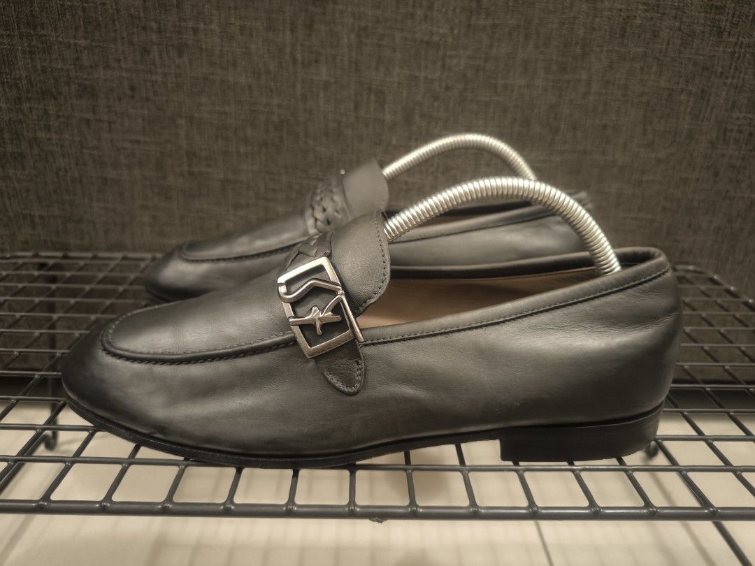 Salvatore Ferragamo Made in Italy Nairobi Leather Dress Shoes UK8 EU42 Seeing is Believing