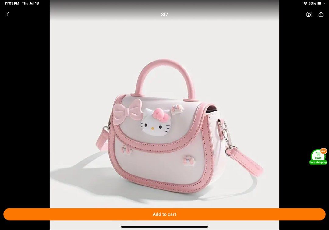 Sanrio girls Charming Handbag (Category: Shoulder Bags) located in Puerto Princesa. Submitted by petty73 (Listing ID 1315095167, Image 2). Description: Brand new Sanrio Sanrio Shoulder Bag for Girls and Women. Direct from Sanrio. Color Pink.
