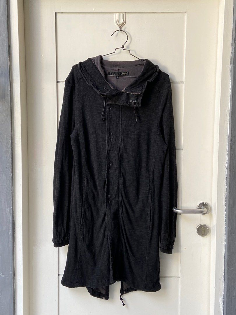 SCHLUSSEL Black Long Hoodie Jacket