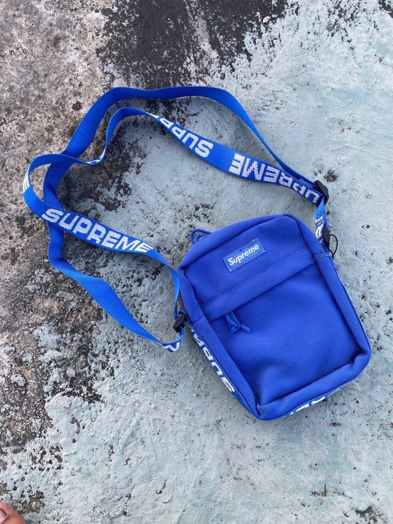 Sling Bag Supreme Blue Fesyen Pria Tas Dompet Tas Selempang di Carousell