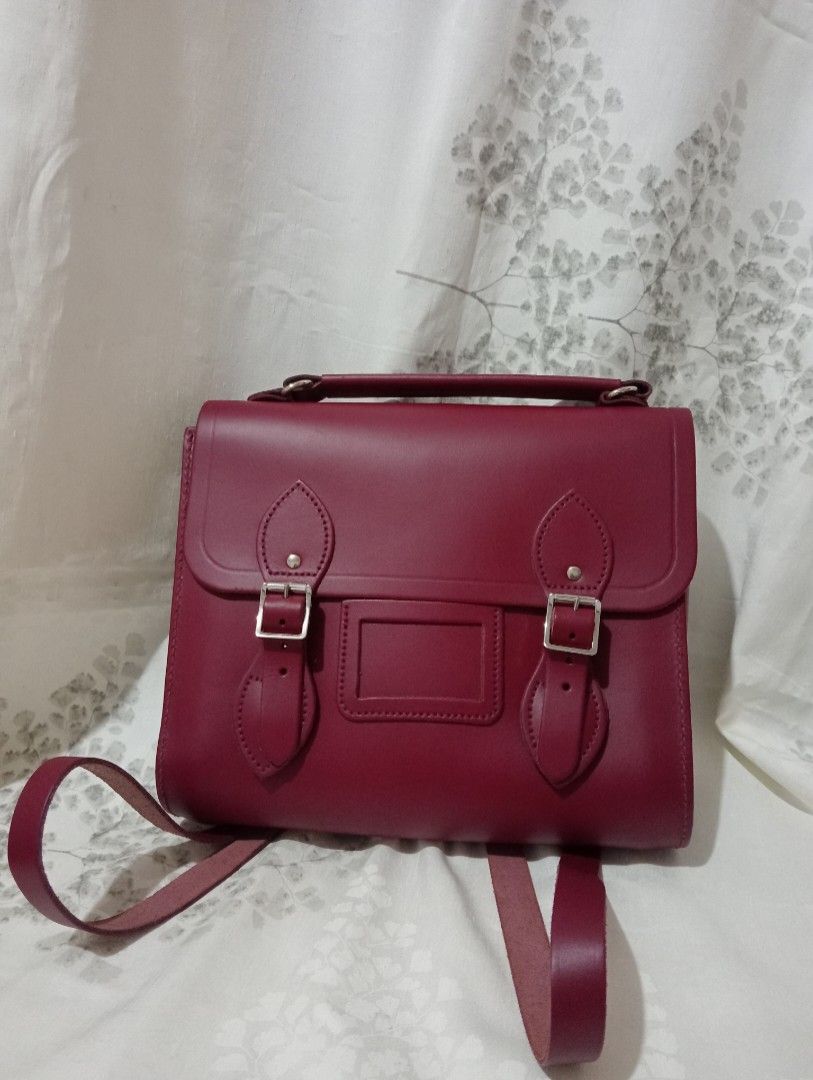 Cambridge satchel barrel backpack top