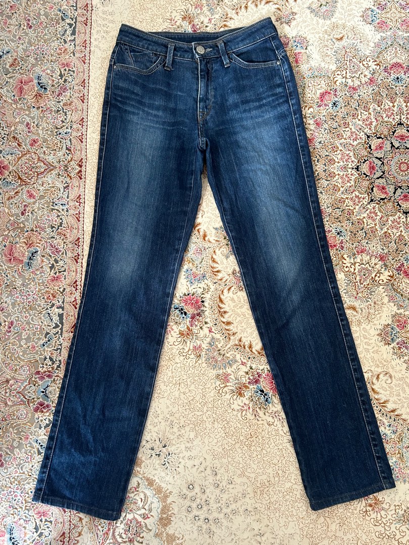 twik straight denim pants, women's size L (w28) unclear blue type Vintage Second Hand