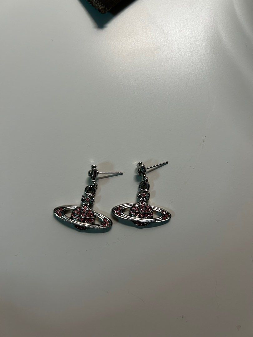 Vivienne Westwood Baby Pink Orb Earrings