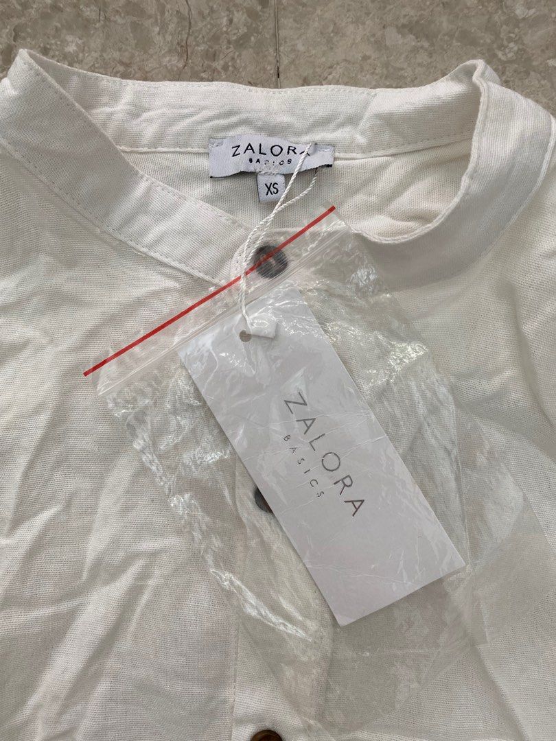 Zalora Men s Long Sleeve White Shirt XS