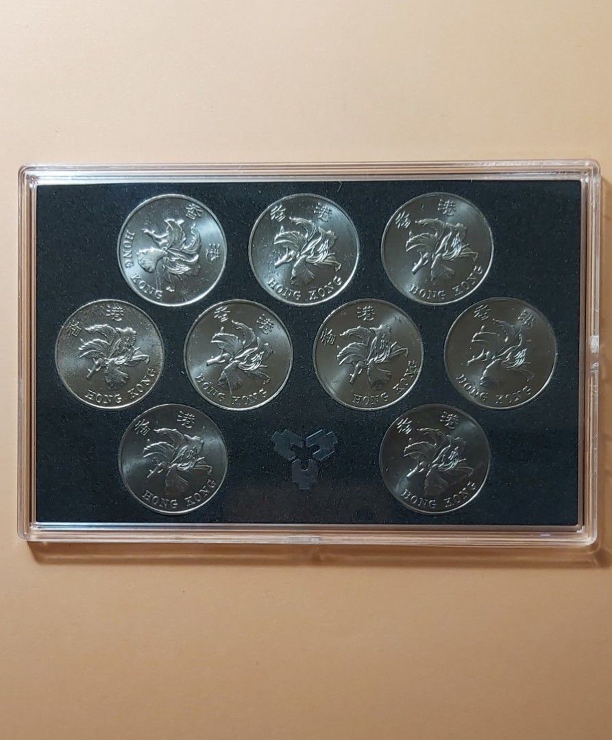 1997年香港回歸特別版硬幣（麒麟一元9枚紀念版）, 興趣及遊戲, 收藏品及紀念品, 錢幣- Carousell