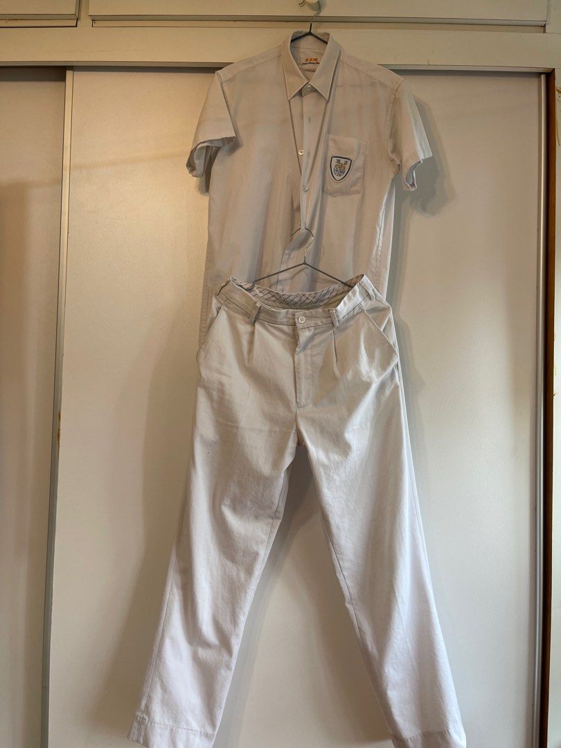 九龍塘香島中學校服男仔夏季一套二件, 男裝, 上身及套裝, 套裝- Carousell
