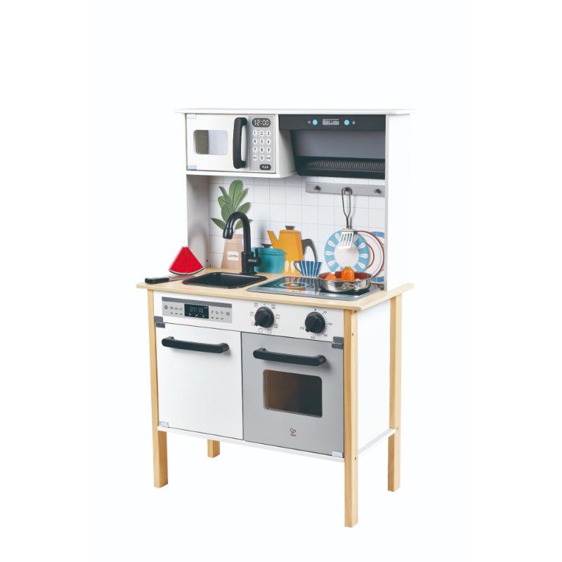 「最後現貨$420」 全新 新款 德國 Hape 現代化智能感應廚房 Modern Smart-Kitchen 智慧感應廚房 廚房玩具 木製 ...