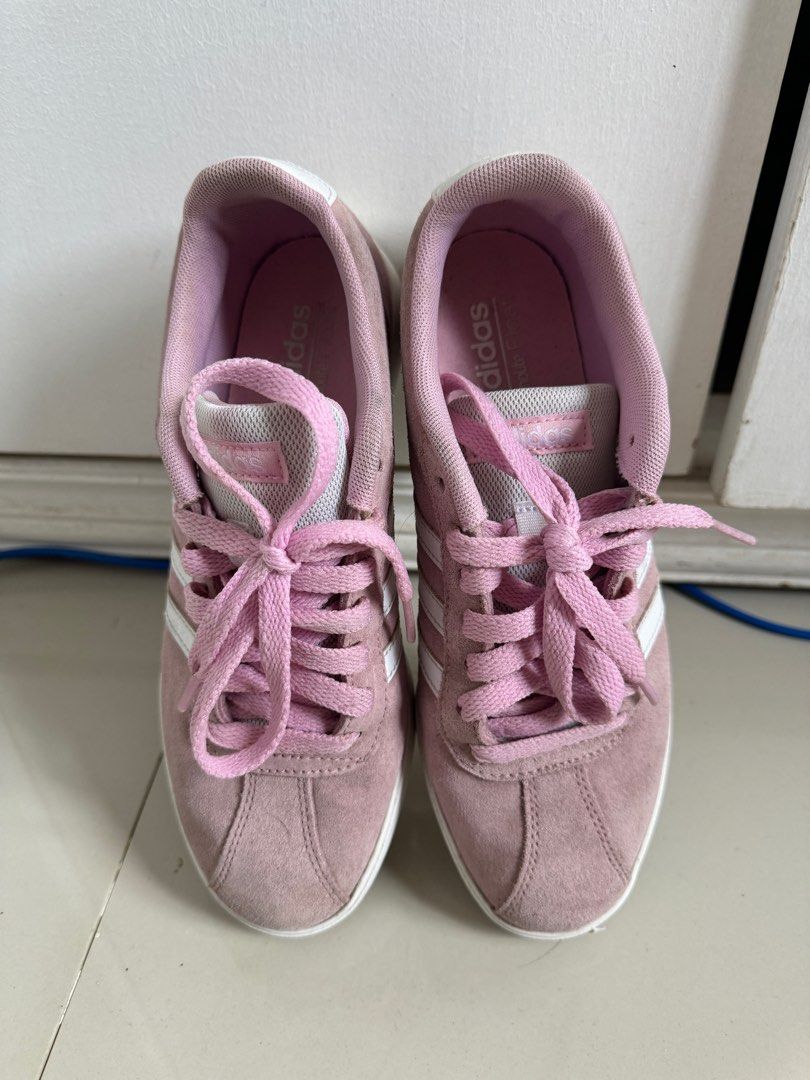 ADIDAS Courtset frost pink suede sneakers pink shoes Women s Fashion Footwear Sneakers on Carousell