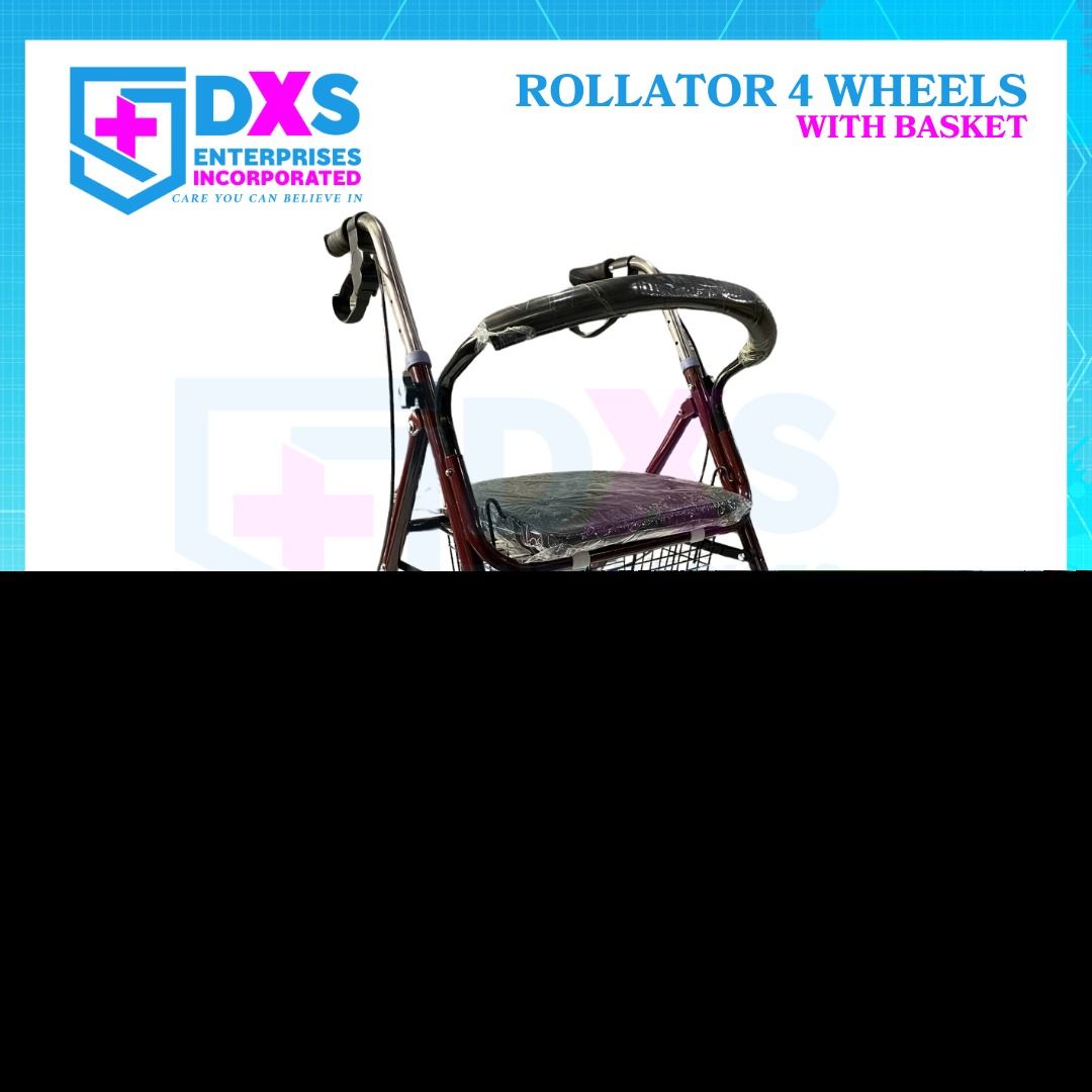 ADJUSTABLE ROLLATOR with FOOT REST WALKER WITH CHAIR WHEELS (Category: Wheelchairs) located in Quezon City. Submitted by marketings84097 (Listing ID 1315157722, Image 1). Description: Features: - Foldable Premium Imported Aluminum frame, Comes with a durable padded seat, a footrest and a padded backrest that can be folded up or down. - Sturdy frame comes with a basket for storing personal items. - 7.5" castors are ideal for indoor and outdoor use