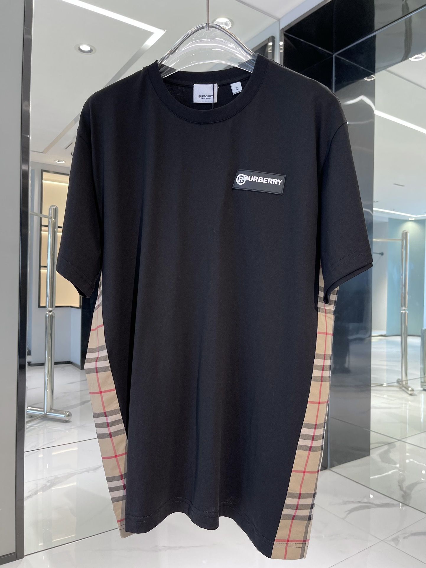 Burberry plaid t shirt best sale