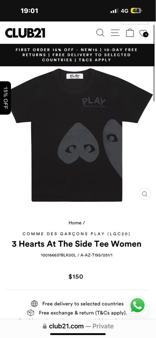 Comme des garcons 3 hearts 2019 online