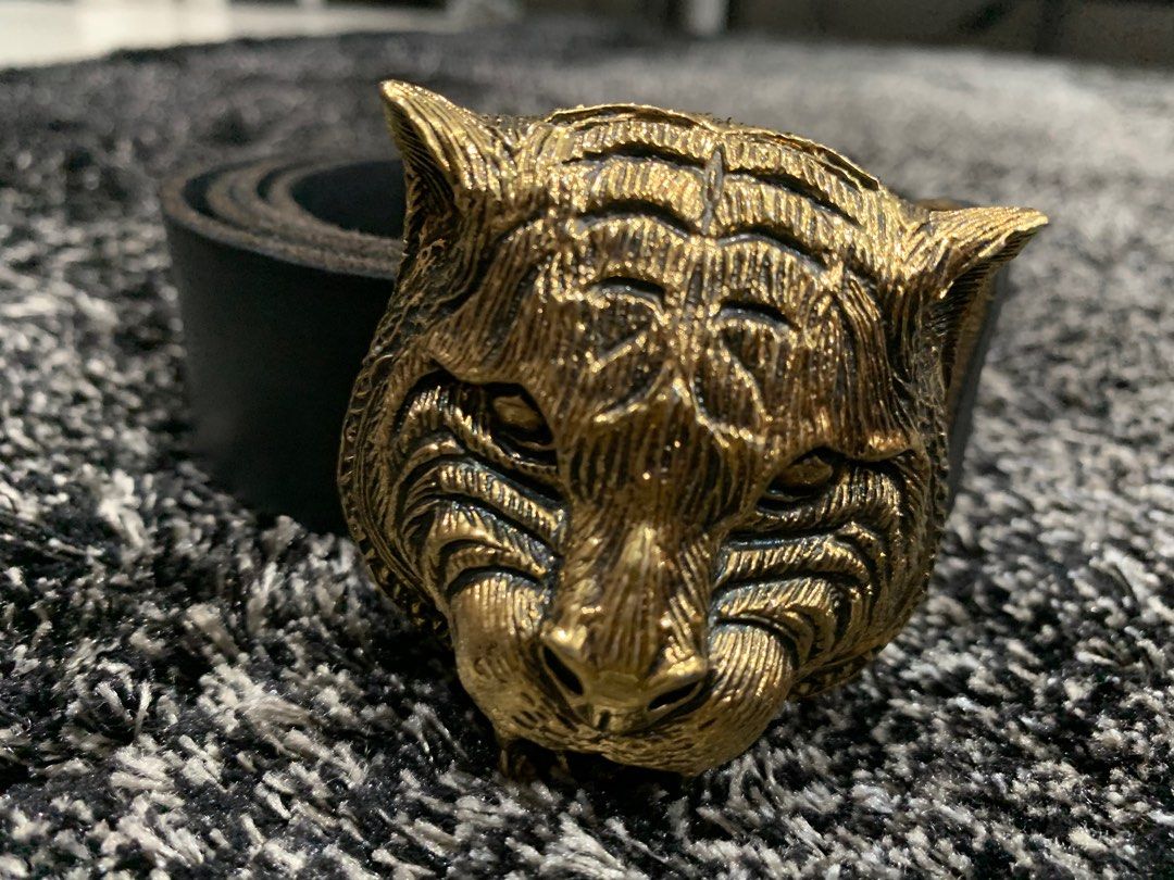 Authentic Gucci belt with iconic tiger head Luxury Accessories on Carousell