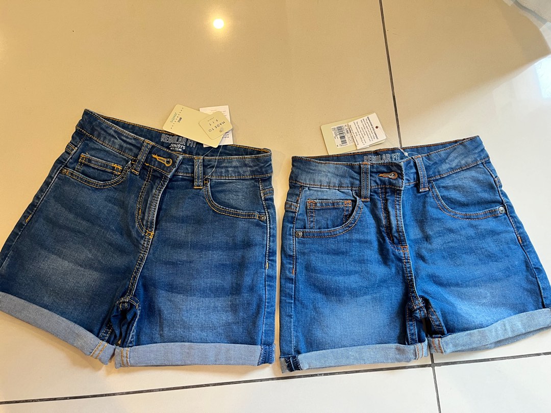Blue jean shorts juniors best sale