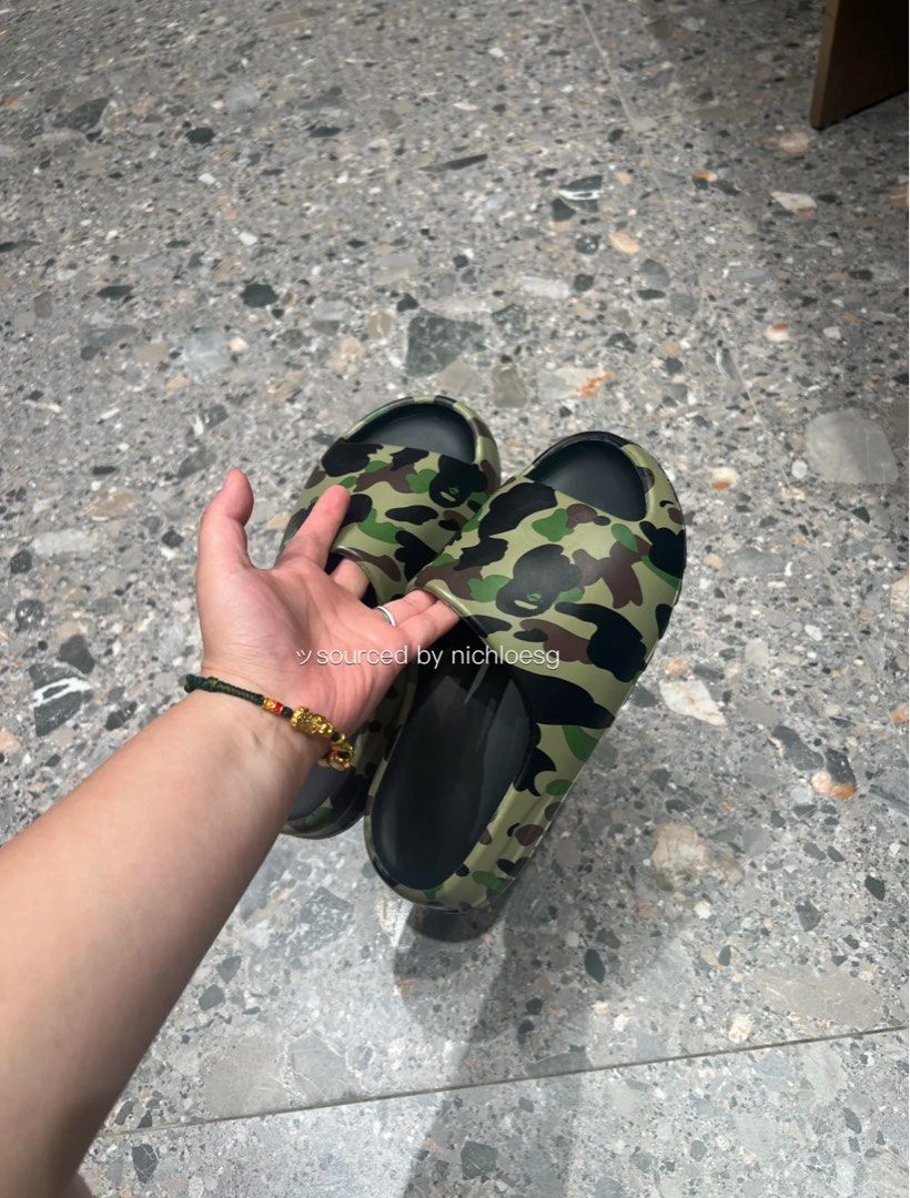 28cm即発送 24ss Bape 1st camou slide sandal Bape 1st Camo Slide Sandals Green - May 2025 - 1K20-191-013