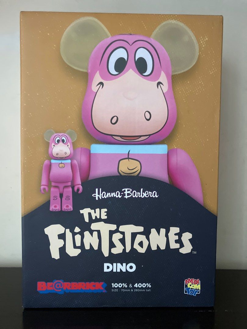 全新Bearbrick 500% The Flintstones DINO 400%+100%, 興趣及遊戲 
