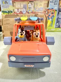 Bluey Heeler Home and 4WD Vehicle Magnetic Tiles Construction Building ...