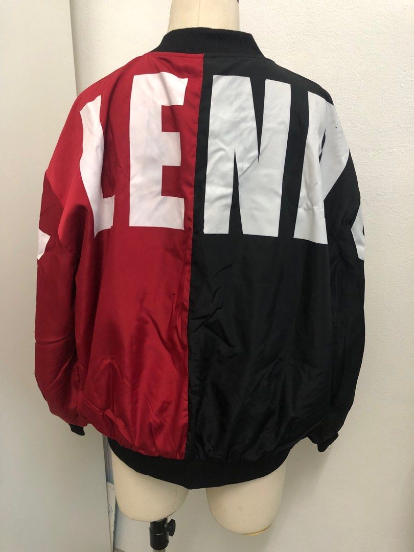 Half red half black jacket outlet