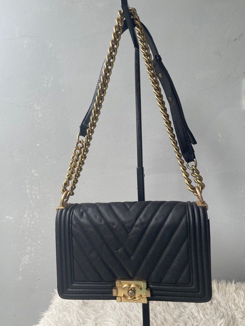 Chanel Leboy Chevron Caviar
