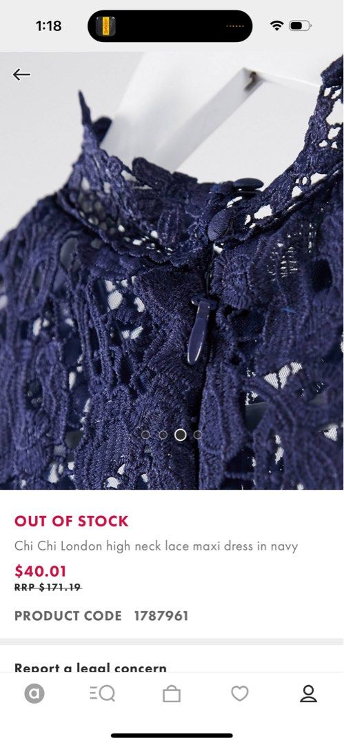 Chi chi london navy lace high neck maxi dress cheap
