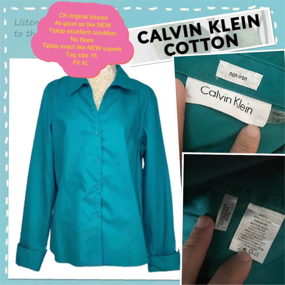Flash sales only CK Calvin Klein Original Non Iron Blouse Formal as good as NEW tiptop superb excellent like new condition Women s Fashion Tops Blouses on Carousell