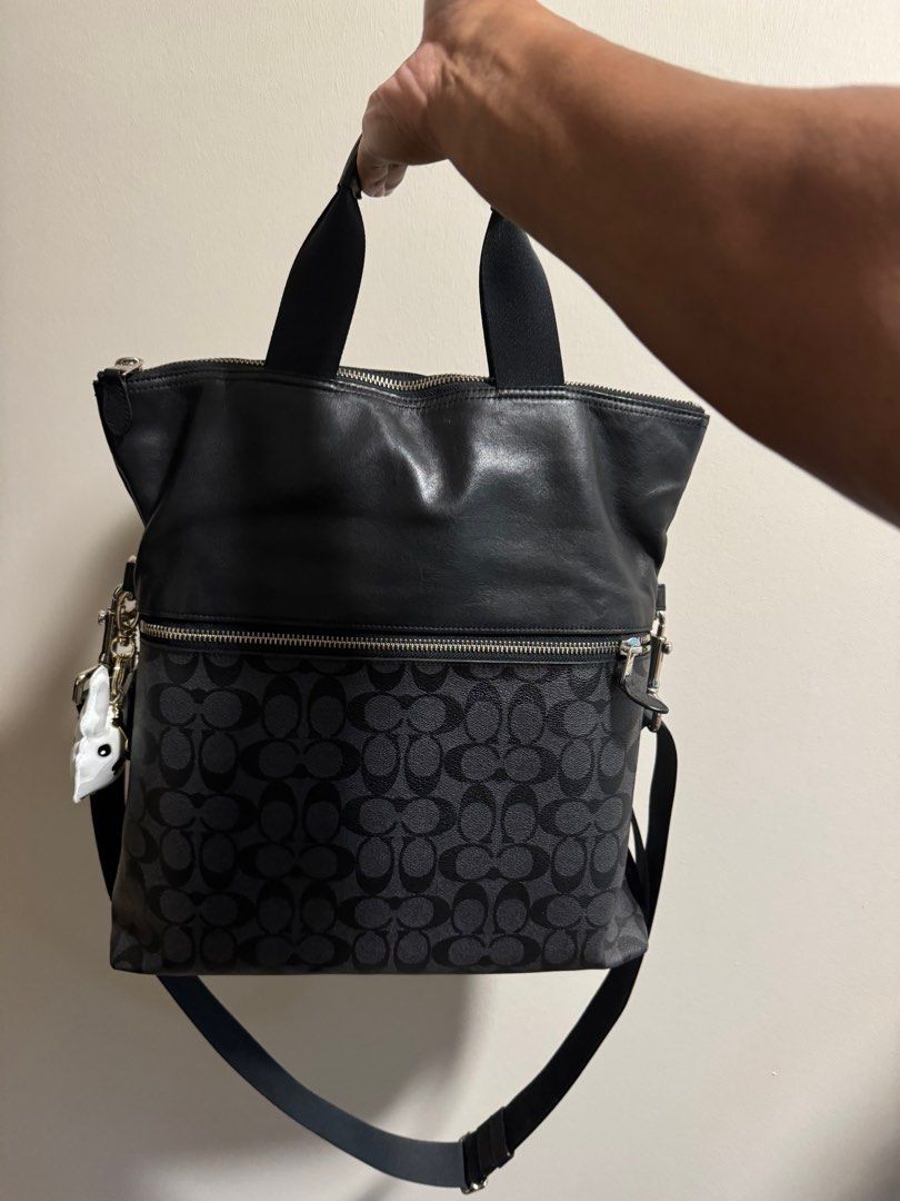 Coach charles foldover hot sale