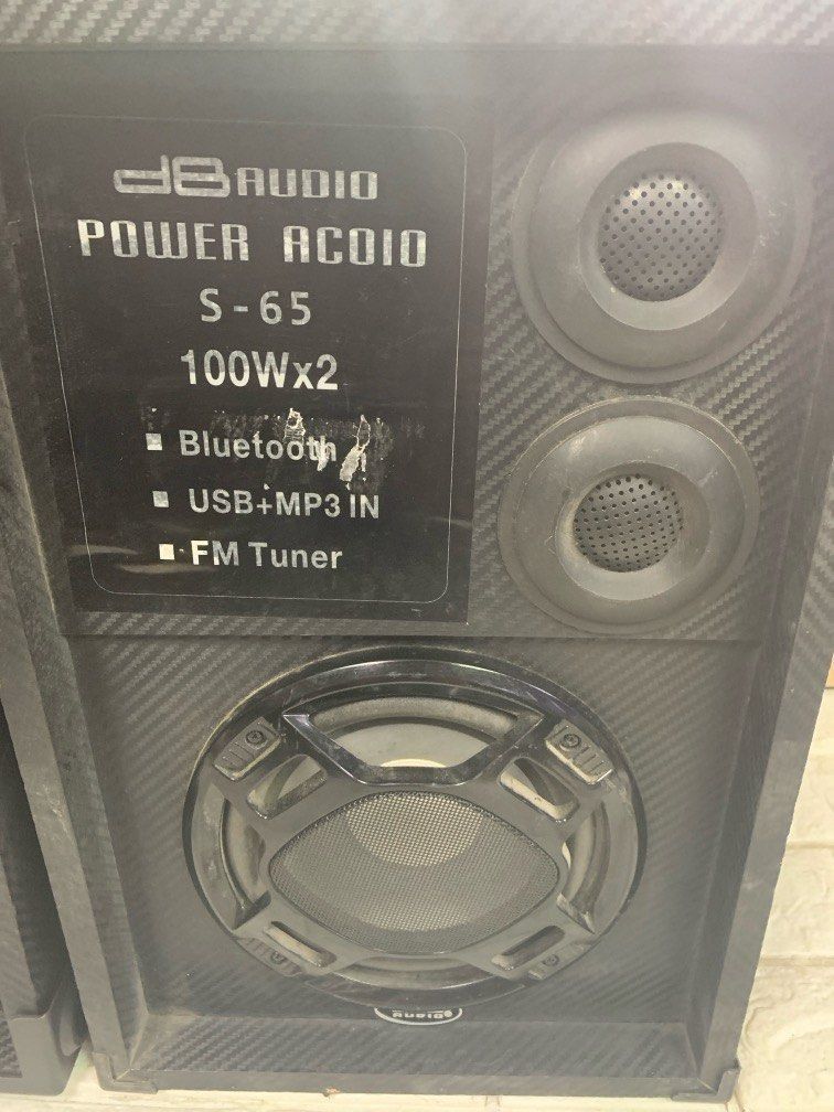 DbAudio Power S-65 100watts x2 Bluetooth Usb Mp3 Fm Tuner, Audio ...