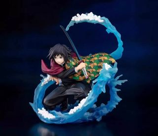 Action Figure Banpresto Giyu Tomioka Da Demon Slayer: Kimetsu No Yaiba, Serie Maximatic, 17 Cm, PVC, Con Base, Da Collezione