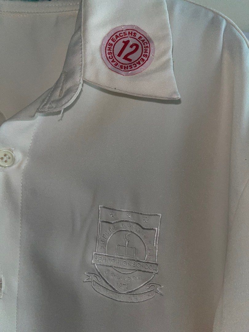 EAC SHS MENS POLO (XL) (Category: Tshirts & Polo Shirts ) located in Las Pinas. Submitted by jamesmortilla (Listing ID 1315273144, Image 2). Description: FOR SALE: EAC SHS MENS POLO (XL) - in good condition - with grade 12 patch (pwedeng tanggalin) - may basbas ng high honors loc: Las Piñas slightly negotiable Payment methods: Gcash (payment first) Delivery via Lalamove or J&T. Shipping fee shouldered by buyer..