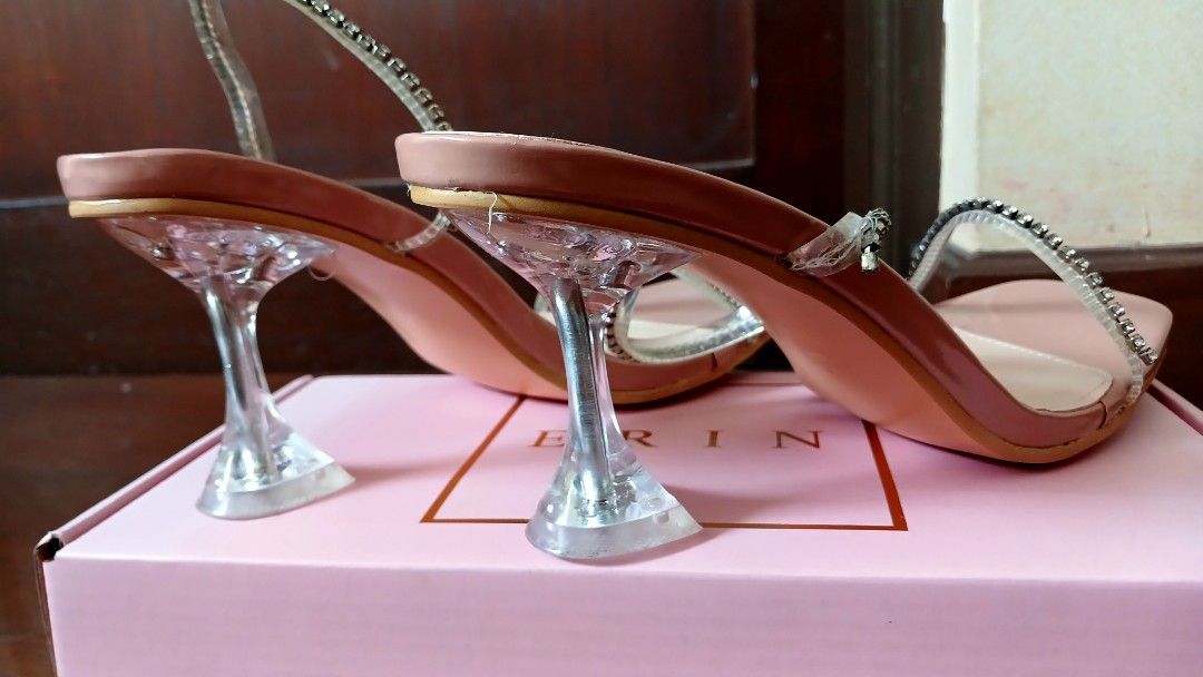 Erin Moon Glass Heels Women s Fashion Footwear Heels on Carousell