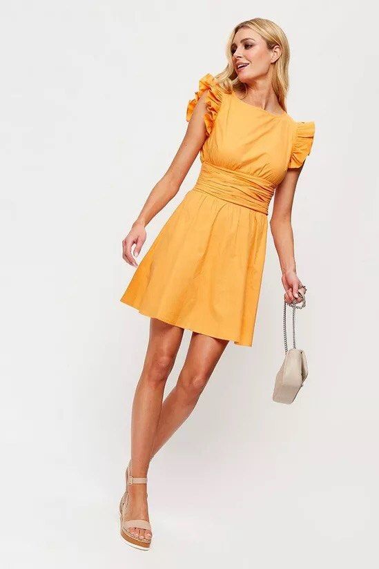 Dorothy perkins mustard dress cheap